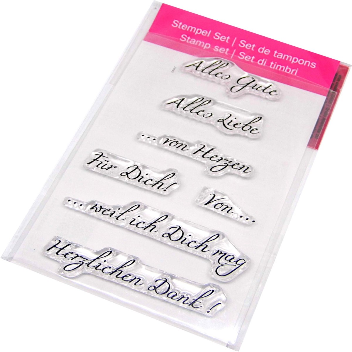 Stempelset Alles Liebe Schriftstempel transparent
